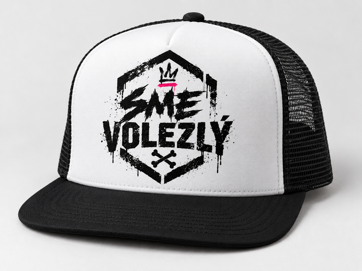 Truckerka Sme VoleZlý – bílý pěnový předek