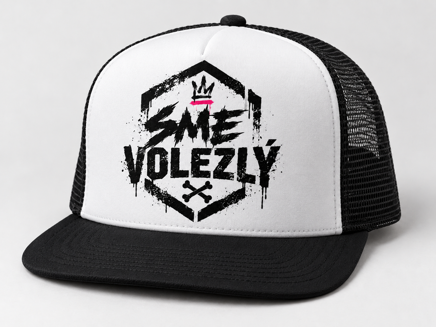Truckerka Sme VoleZlý – bílý pěnový předek